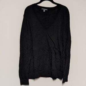 Katherine Barclay Black V-Neck Sweater